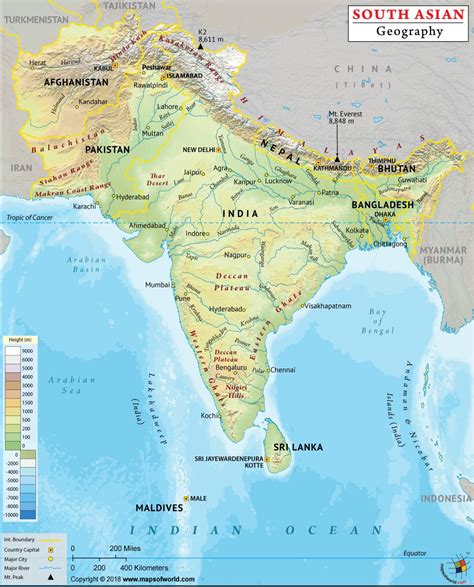 Physical Features Of South Asia Map | SexiezPicz Web Porn