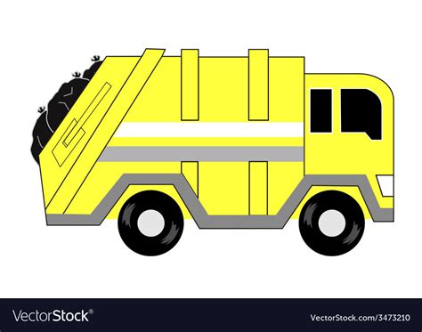 Garbage truck cartoon Royalty Free Vector Image