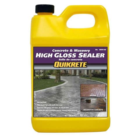 Quikrete 1 Gal. High Gloss Concrete Sealer 8800-06 - The Home Depot | Concrete sealer, Concrete ...