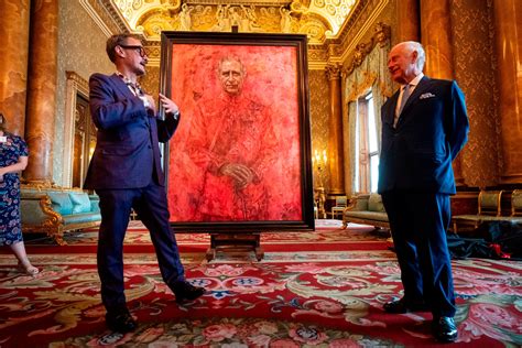 Artist behind King Charles III's controversial portrait shares why he used the color red - ABC News