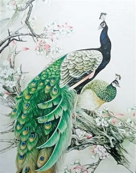 Very Beautiful Peacock Painting - Etsy