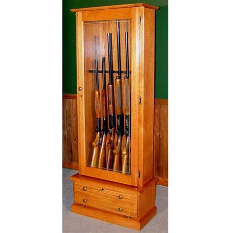 Scout 406 Gun Cabinet - Solid Oak -6-Gun GS406 - Oak