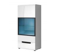 Hector Left Wall Display Cabinet White - J&B Furniture