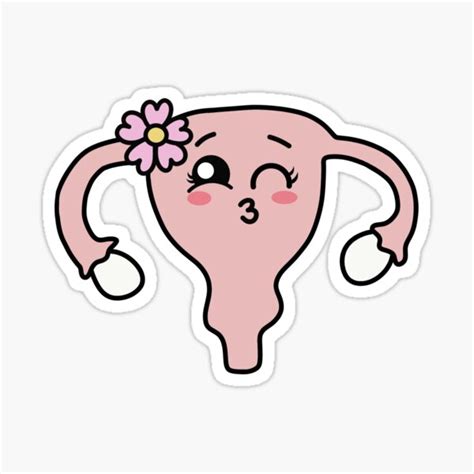 "Cuterus with flower" Sticker for Sale by Mermaidssparkle | Redbubble