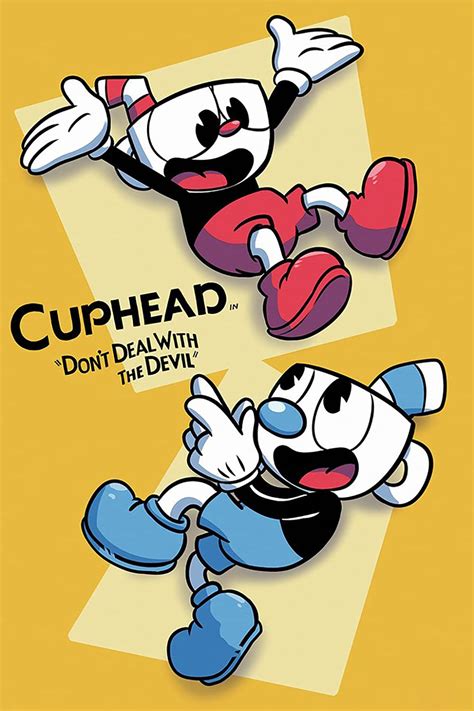 ZXPOS Cuphead Game Poster Prints Metal Signs Wall Gaming Art For Bedroom Decor 8x12 Inc ...