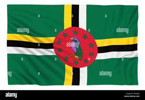 Flag of Dominica , isolated on white Stock Photo - Alamy