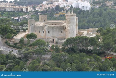 Bellver Castle Aerial Side View Editorial Photography - Image of ...