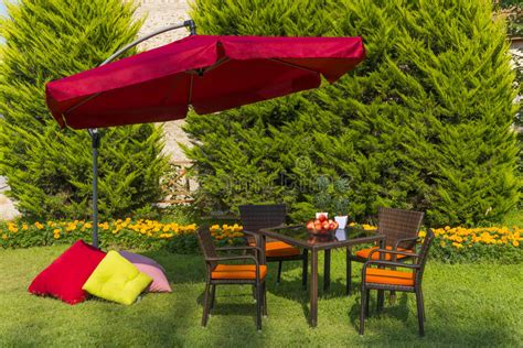 Garden furniture stock photo. Image of shade, outdoors - 80901354
