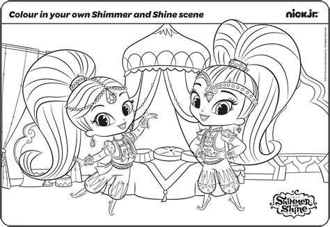 Shimmer And Shine Coloring Pages | Coloring pages, Cartoon coloring ...