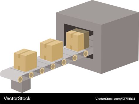 Cartoon conveyor belt Royalty Free Vector Image