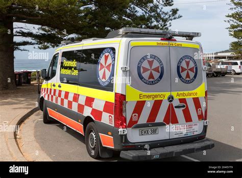 Australian ambulance paramedic at the beach,NSW Health ambulance ...