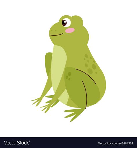 Frog animal side view Royalty Free Vector Image