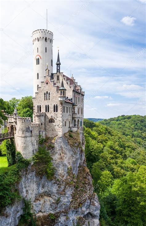 Lichtenstein castle in germany Stock Photo by ©Juhku 48547499