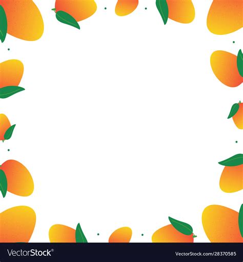 Mango Fruits Cartoon Style Frame Card Template Vector Image | My XXX Hot Girl