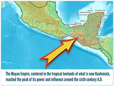 The golden age of the Maya Empire began around A.D. 250 and grew to ...