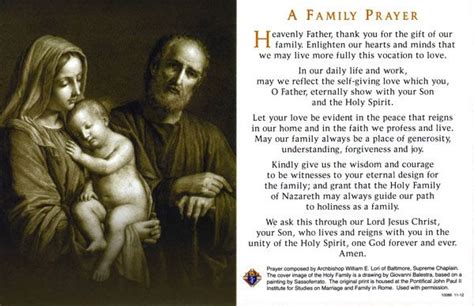 The Holy Family - A family prayer | Prayer for family, Catholic prayers ...