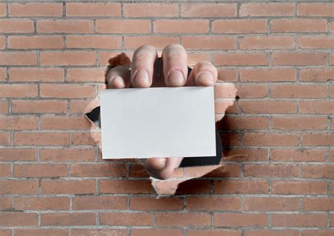Business Card Hand Wall Free Stock Photo - Public Domain Pictures