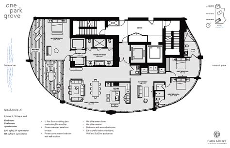 Floor Plans One Park Grove ~ Park Grove Residences in Coconut Grove