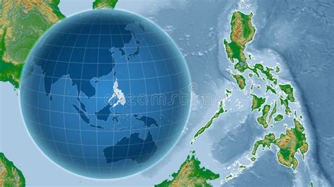 Philippines - Physical. Continent Stock Illustration - Illustration of ...