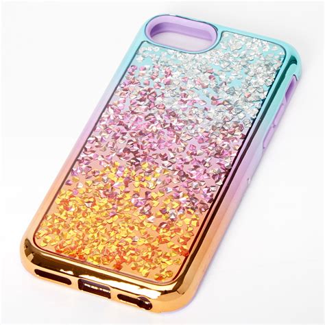 Ombre Chunky Glitter Protective Phone Case - Fits Iphone 6/7/8/SE ...