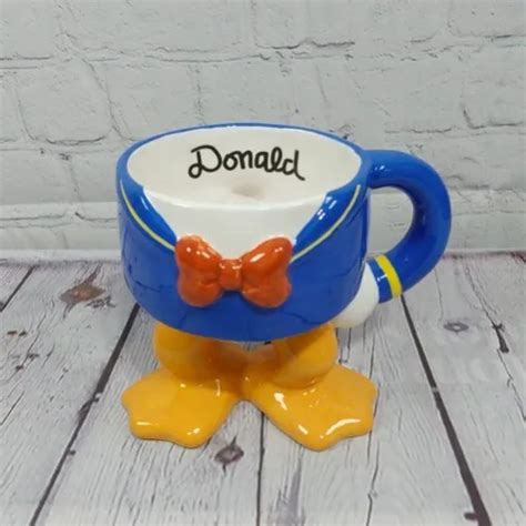 DONALD DUCK WALT Disney Store CERAMIC Coffee Mug Cup Feet Disney $19.97 ...