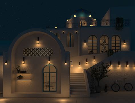 BLUE&WHITE SANTORINI ARCHITECTURE :: Behance