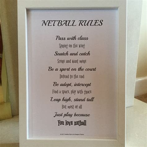 Personalised netball player poem print gift | Netball, Netball quotes ...