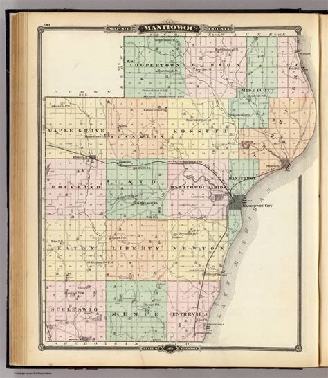 Map of Manitowoc County, State of Wisconsin. - David Rumsey Historical ...