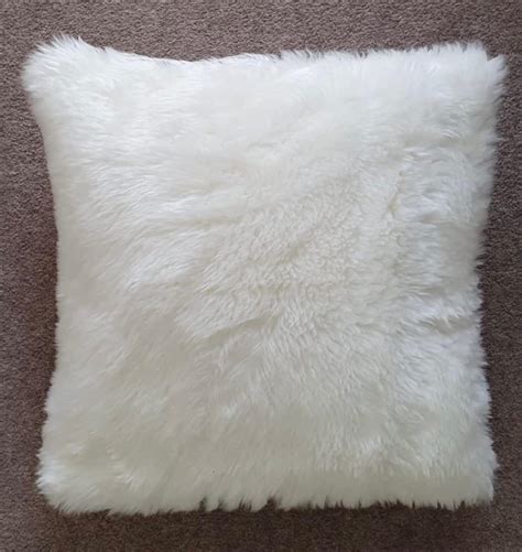 White Fluffy Pillow Cover - Etsy UK