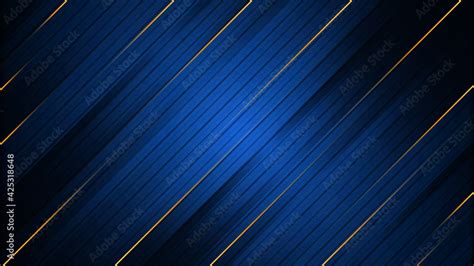 Abstract blue background with gold stripes Stock Vector | Adobe Stock