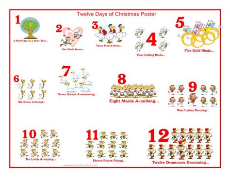 42 best Twelve Days of Christmas Printables, Worksheets, Coloring, Games images on Pinterest ...