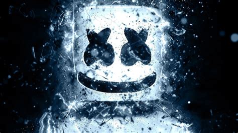 Black And White Photo Of Marshmello DJ With LED Mask 4K HD Marshmello ...