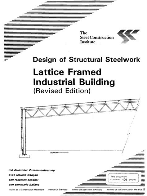 Design For Structural Steel Work For Frame Industrial Building | PDF ...