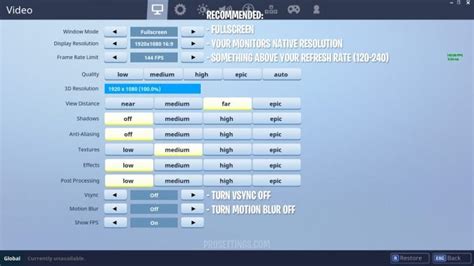 Best Fortnite Settings for Performance (FPS Boost) & Competitive Play