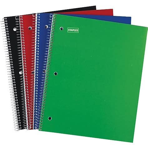 Staples 1 Subject Notebook, 8-1/2" x 11", 48/Pack | Staples