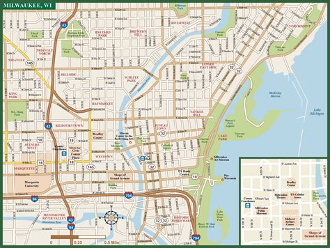 Milwaukee Downtown Map | Digital Vector | Creative Force