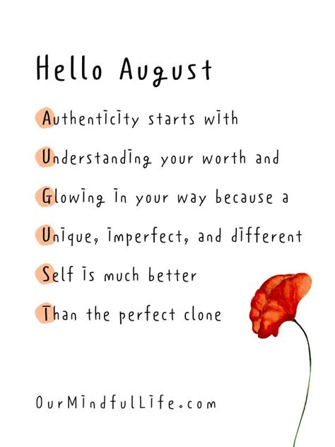 Hello August Quotes