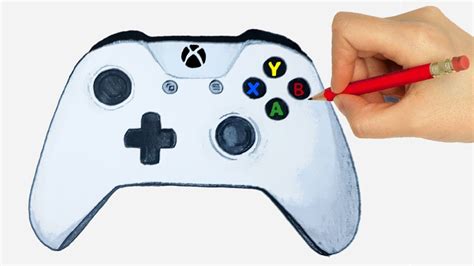 Realistic Xbox Controller Drawing : Customize your xbox one & series x ...