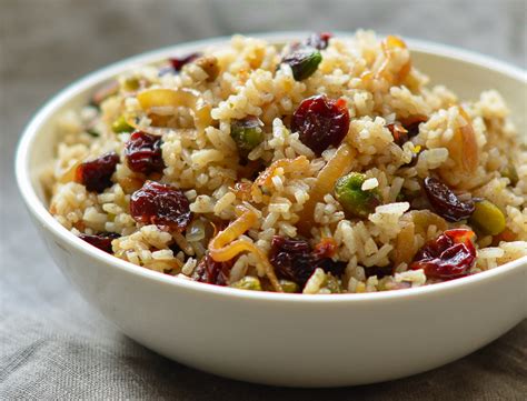 Rice Pilaf with Caramelized Onion, Orange, Cherry & Pistachio - Once Upon a Chef