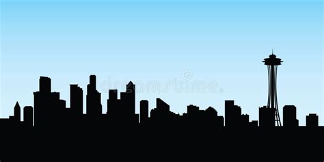 Seattle Skyline stock illustration. Illustration of daytime - 41885433