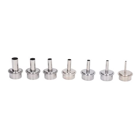 7 Pcs Hot Air Gun Nozzle Straight Heat Gun Tips Stainless Steel Desoldering Station Nozzle for ...