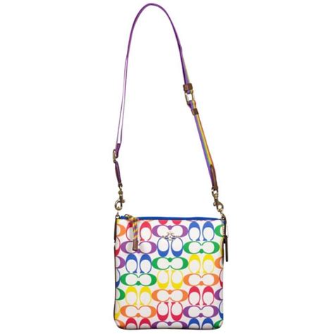 Coach Signature Rainbow Jes Slim Crossbody Bag at Luxe Purses