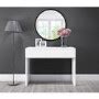 Skylar White Gloss Dressing Table - 2 Drawer - Furniture123