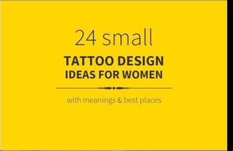 24 Small Tattoos Design Ideas For Women With Meaning & Best Places 😱👍💯 | Small tattoo designs ...