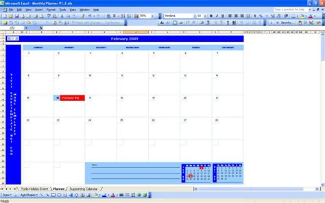 Monthly Activity Calendar Template Excel - Gayle Johnath