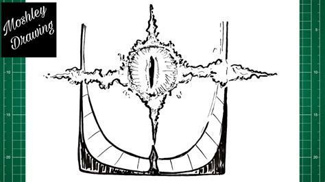 How to Draw The Eye of Sauron - Lord of the Rings - YouTube