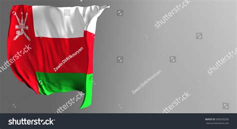 Omani Flag Oman Colors 3d Render Stock Illustration 690200206 ...