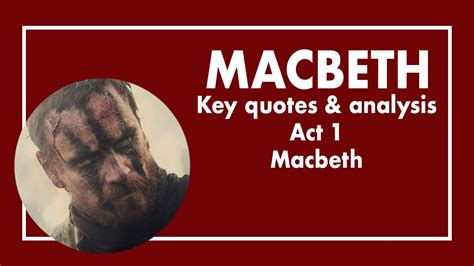 Macbeth Act 1 Quotes - GCSE Literature revision (1 of 3) - YouTube