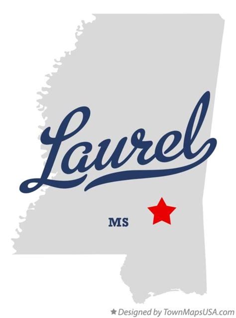 Map of Laurel Mississippi MS | Mississippi, Laurel, Map