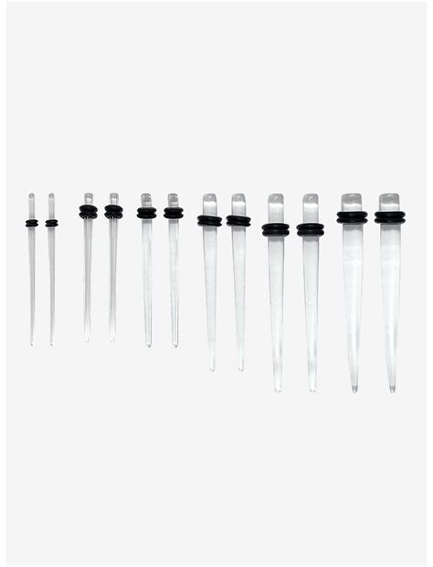 Acrylic Clear Taper Plug Kit 14G - 4G | Hot Topic